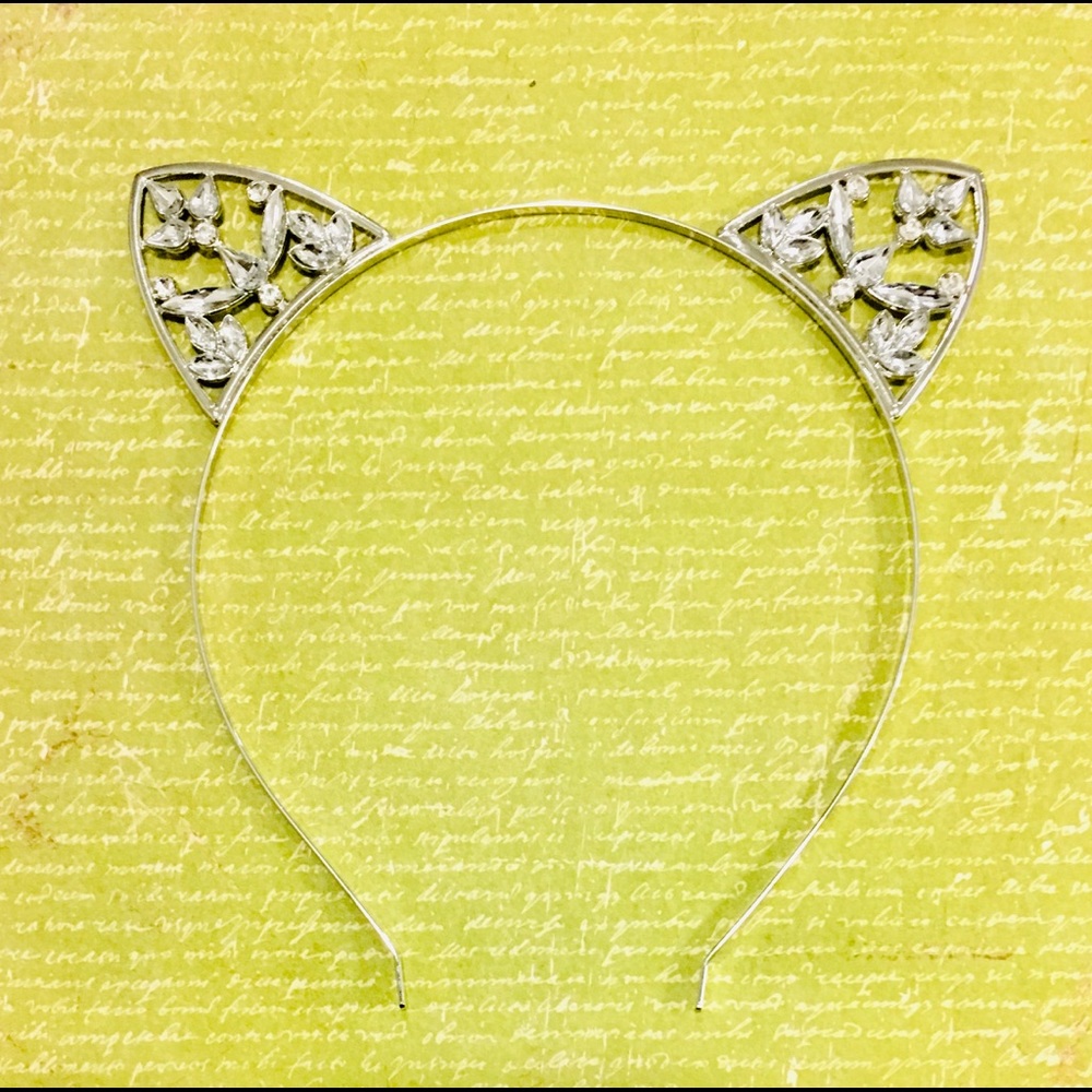 Cat Ears Rhinestone Headband